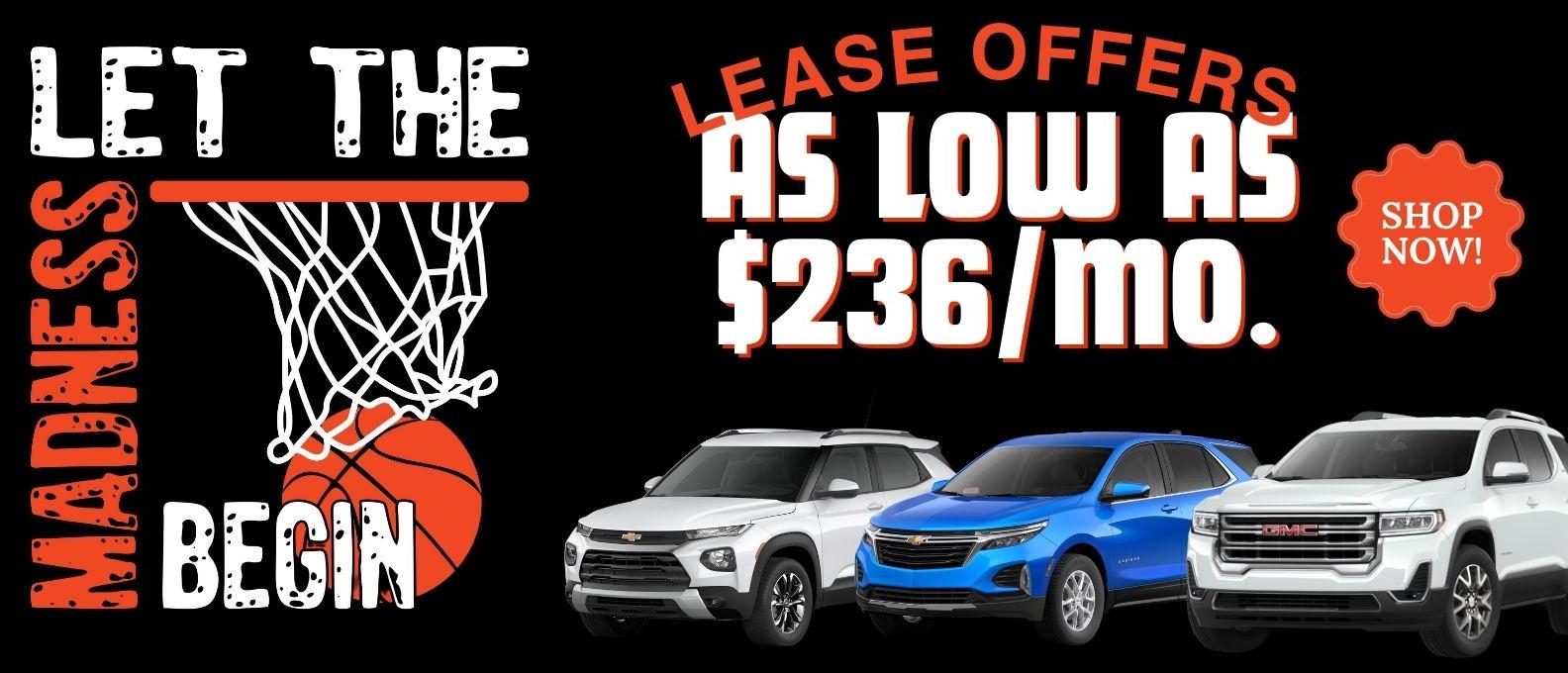 March Lease offers at Jerry's.   Get a lease as low as $236 per month