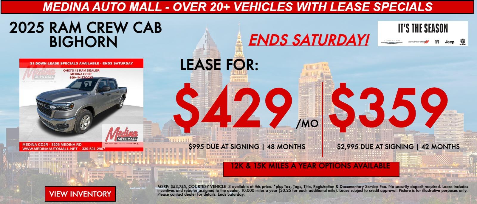 2024 RAM 1500 Lease Specials for Cleveland & Medina Medina Auto Mall