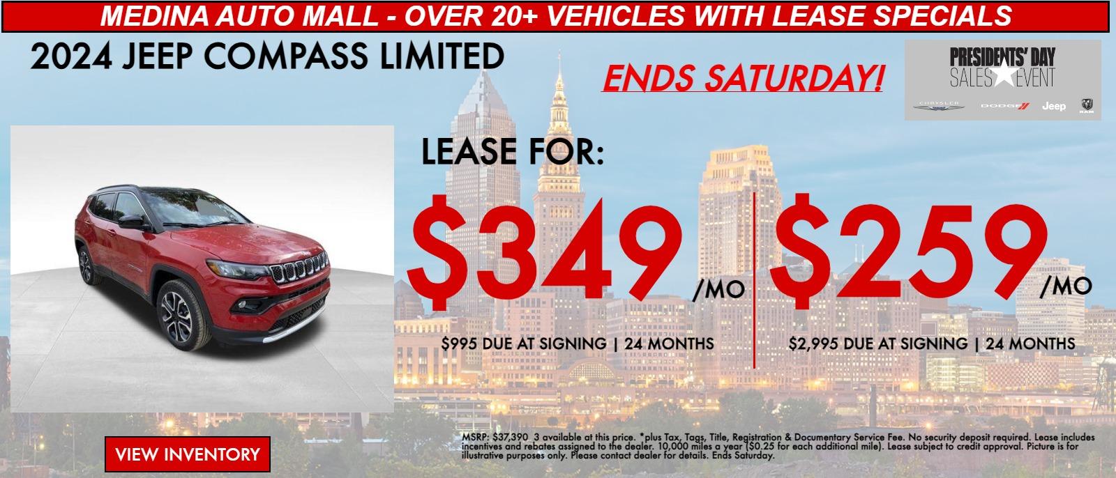 2024 Jeep Compass Lease Specials for Cleveland & Medina Medina Auto Mall