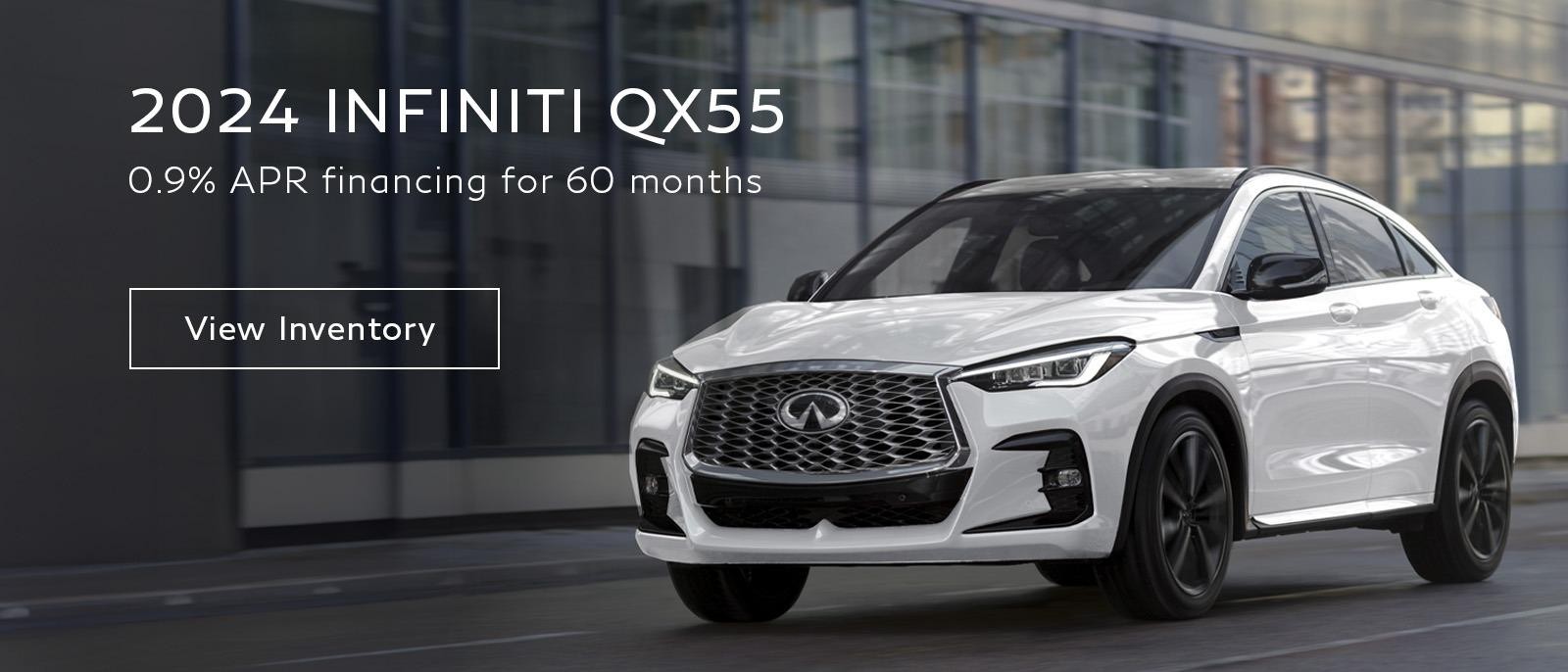 0.9% APR Financing on all 2024 INFINITI QX55 Models