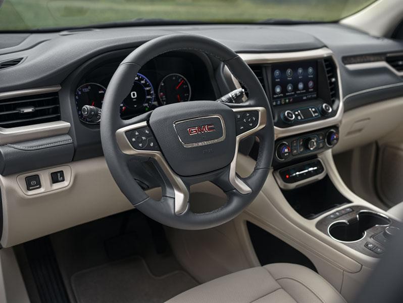 Interior of GMC Acadia