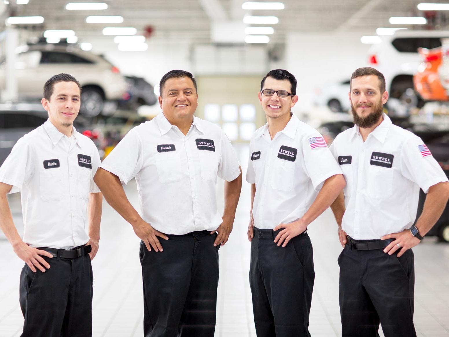 Sewell Technicians standing in Sewell Service location