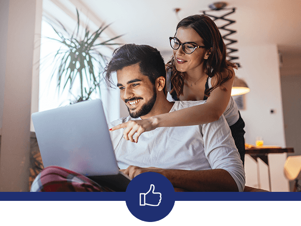 Couple on computer