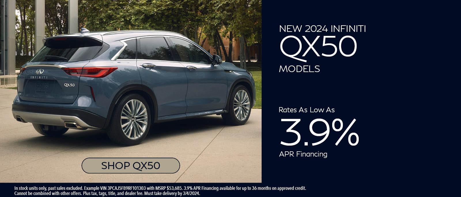 New 2024 INFINITI QX50 Models