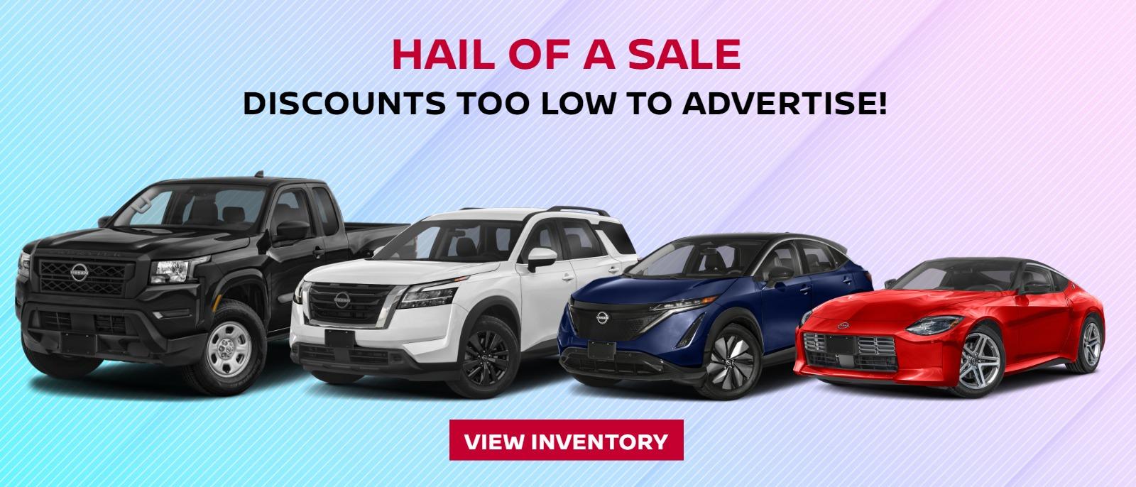 "Hail of a Sale" discounts too low to advertise!