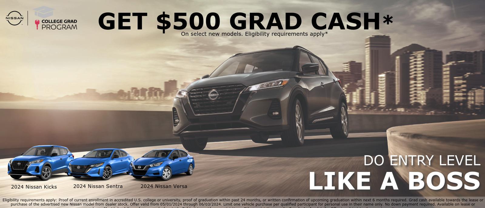 Get $500 Grad Cash