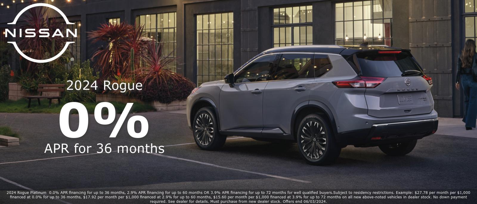 2024 Rogue - 0% APR for 36 months