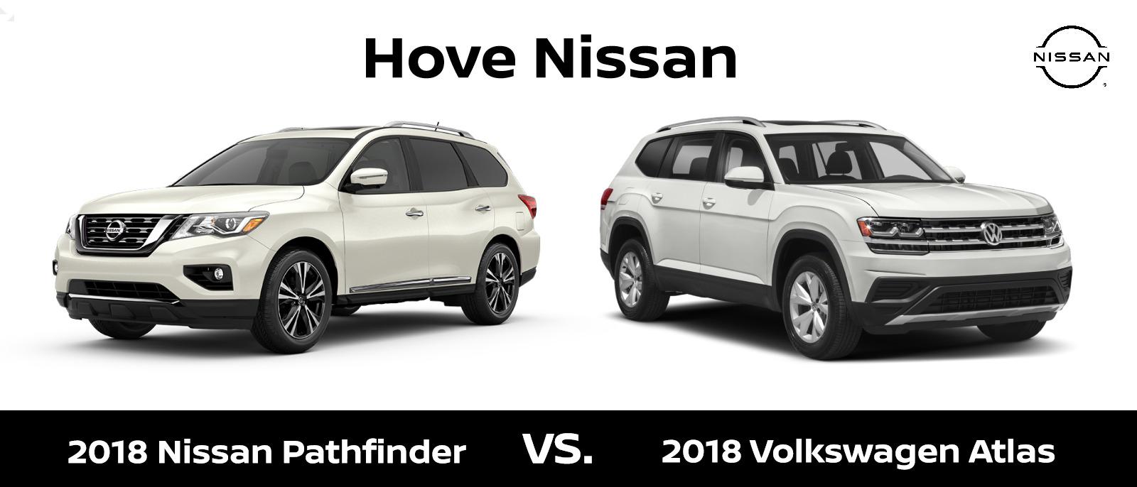 2018 Nissan Pathfinder vs. Volkswagen Atlas Bourbonnais, IL