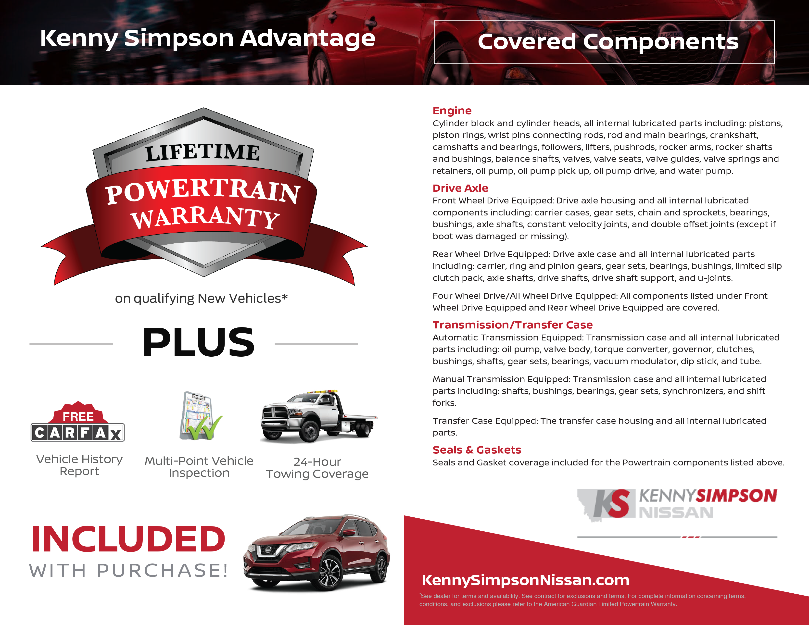 Nissan Lifetime Powertrain Warranty