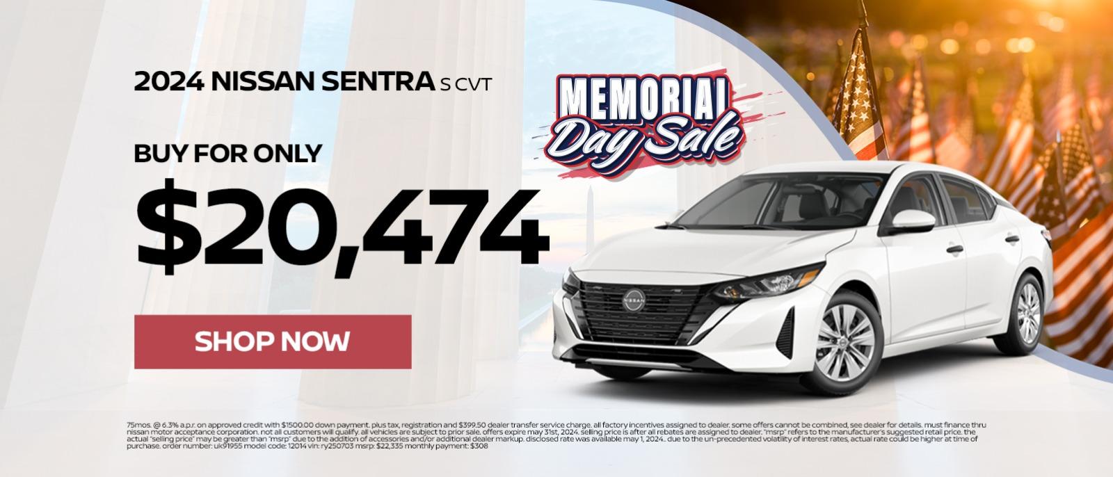2024 Nissan Sentra
Buy for Only
$20,474