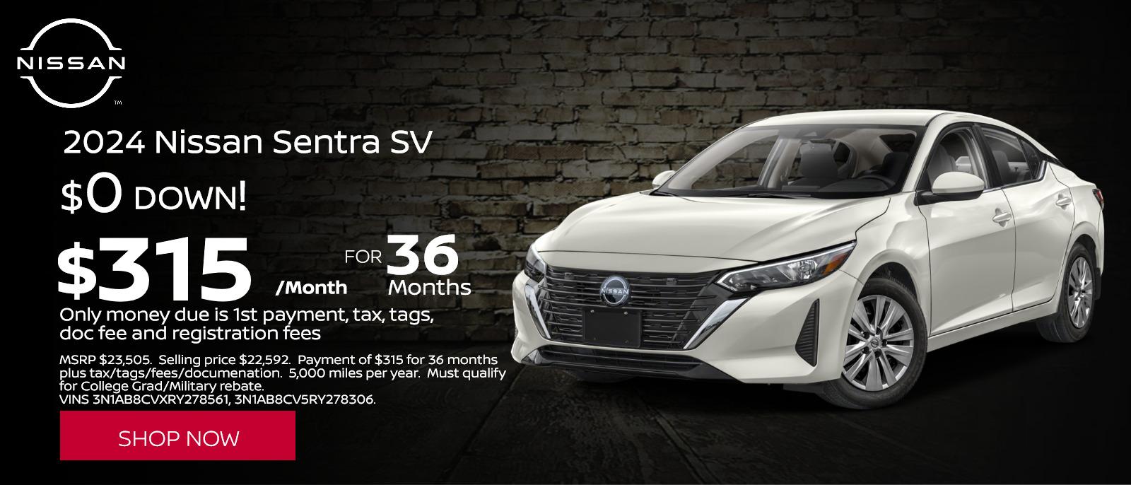 Lease a Sentra SV