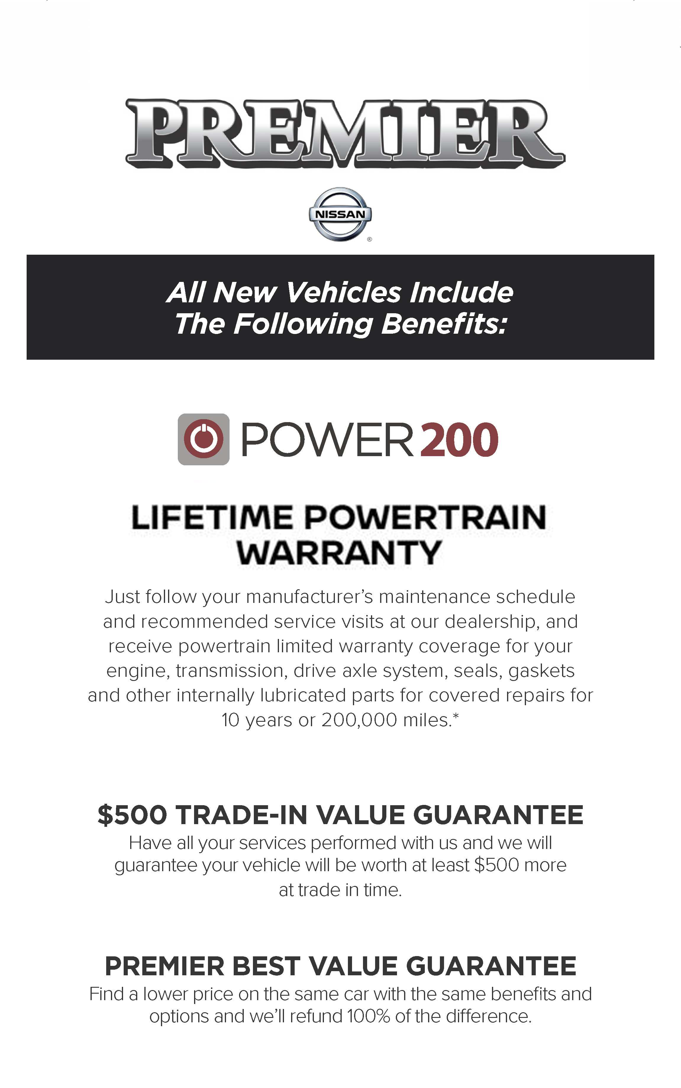 Nissan Lifetime Powertrain Warranty