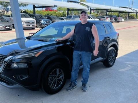 James Thompson from Springtown purchased a 2023 Nissan Rogue. Helped by Katie Santos.