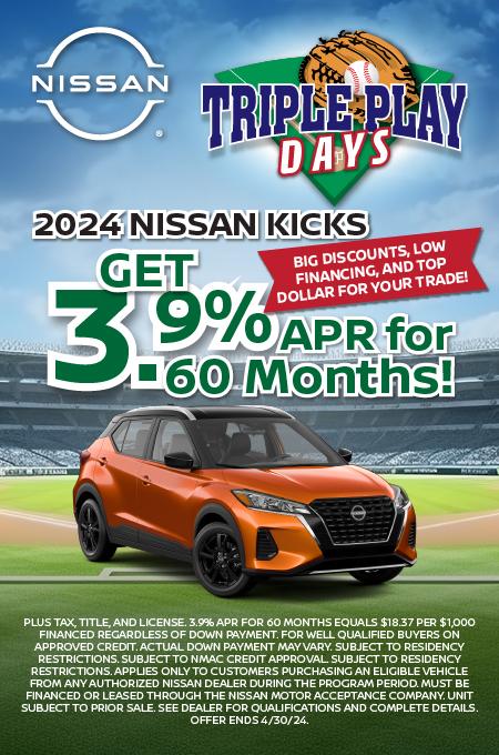 Nissan Kicks Offer!⚾