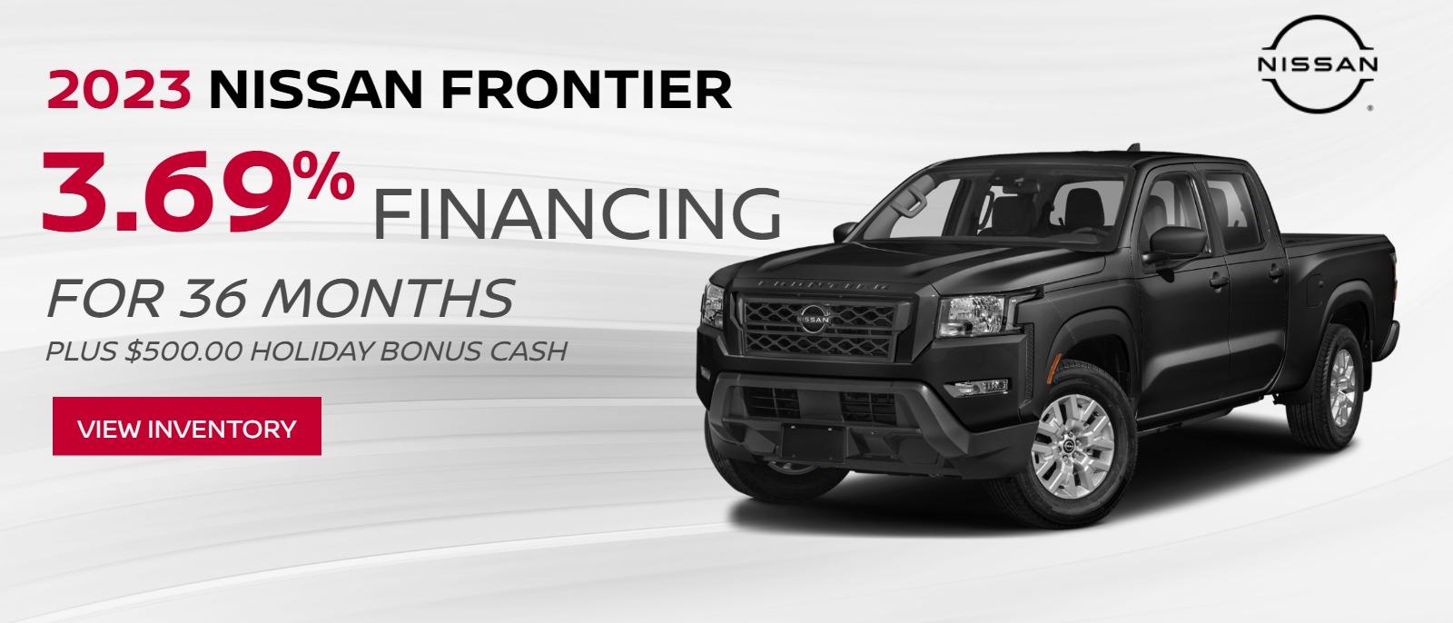 2023 Frontier, 2.99% financing 36 months