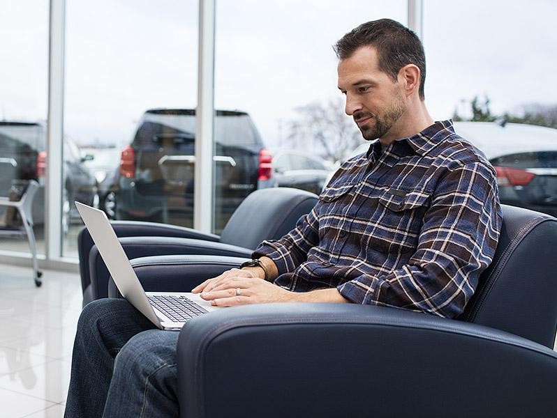 Man in Chevrolet Waiting Room