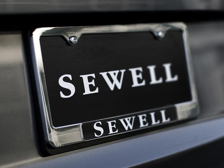 License Plate of a Sewell Loan Car