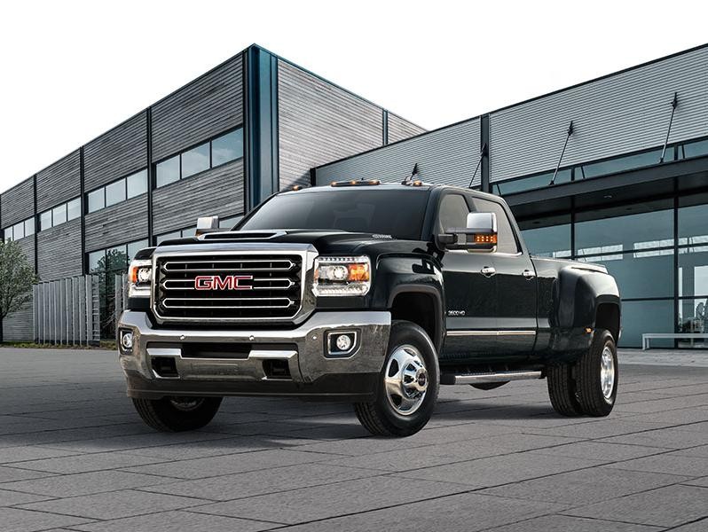 2017 GMC Sierra 3500HD in front of building