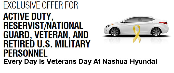 Nashua Hyundai Exclusive Offer For U.S. Military Personnel