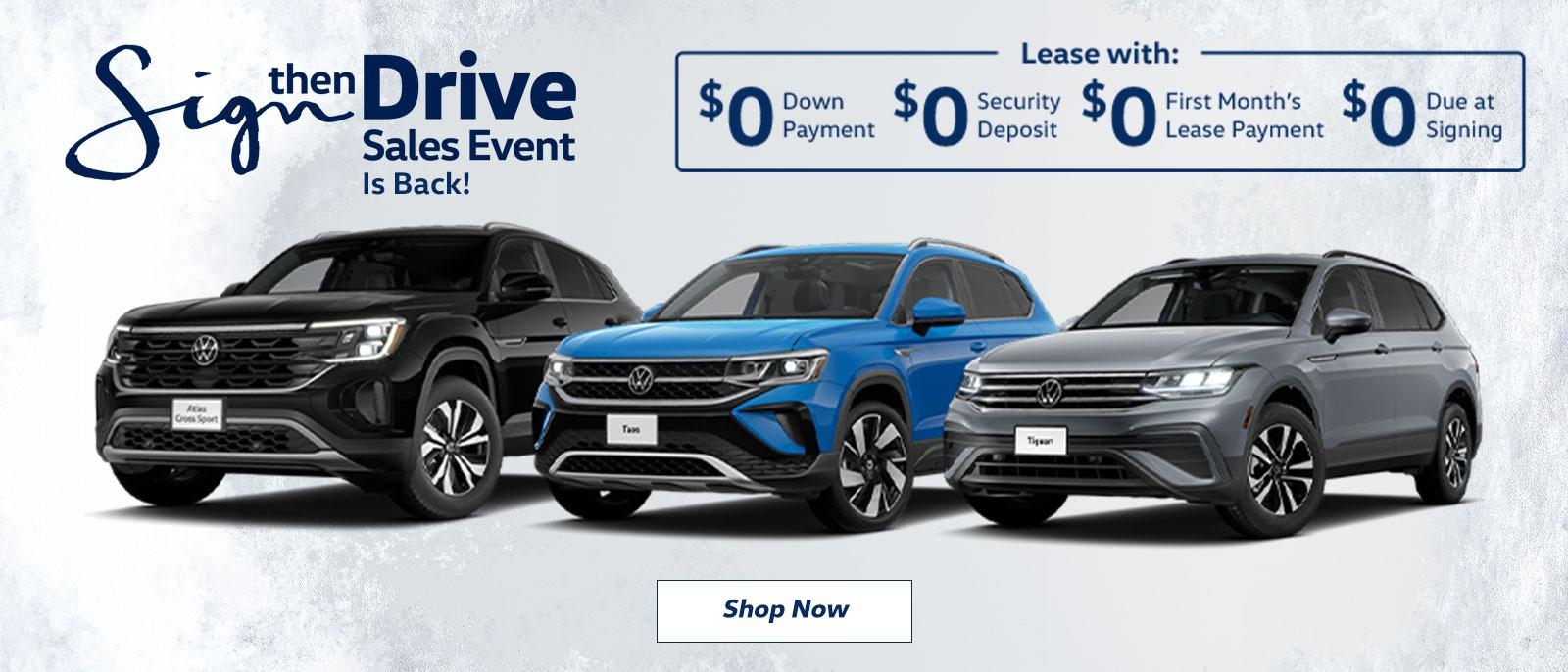 Generic Sign Then Drive Sales Event