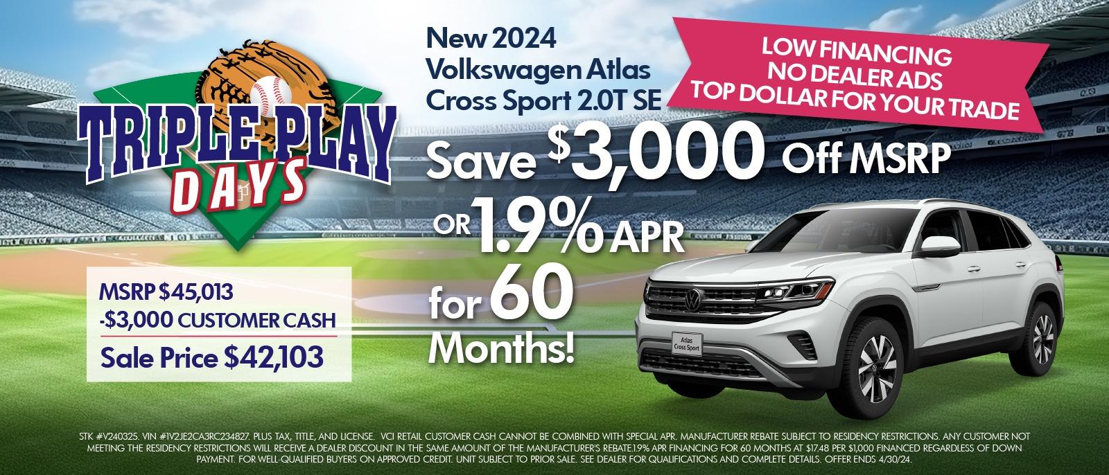 VW Atlas Cross Sport Offer!⚾